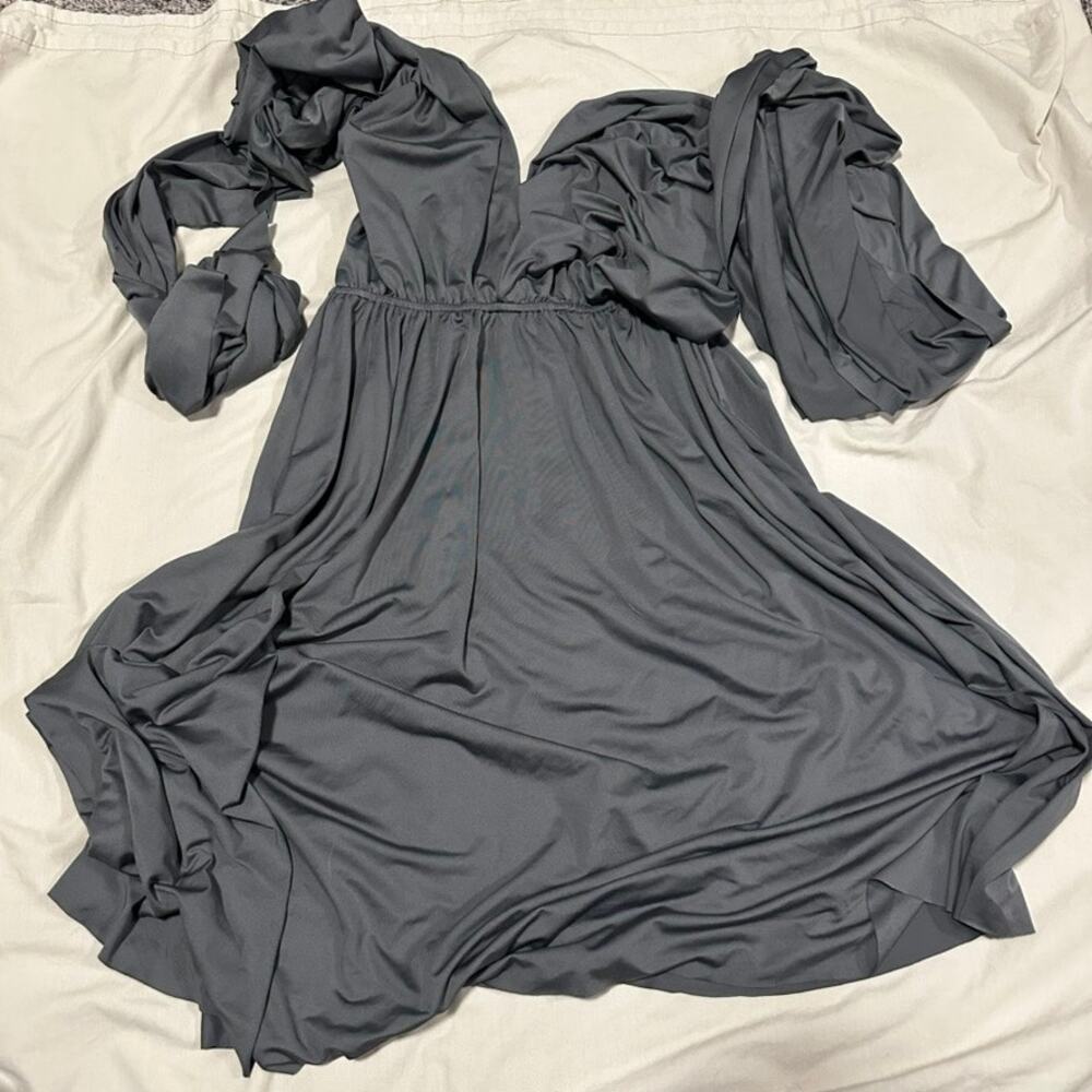 Women's wrap top dress L